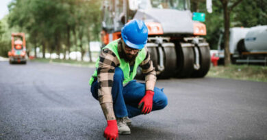 asphalt paving mountain view