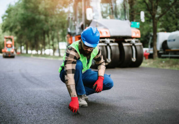asphalt paving mountain view