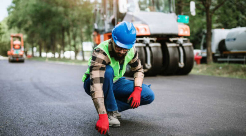 asphalt paving mountain view